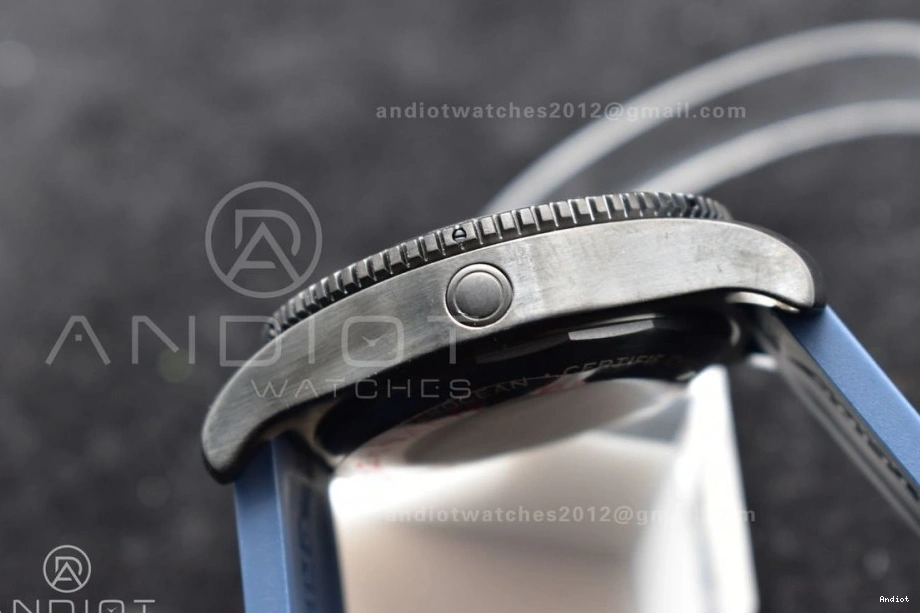 Rubber Automatic A2824 44 Black Black Blue TF Strap Best Superocean Dial 1:1 Edition Bezel On 0417